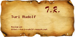 Turi Rudolf névjegykártya